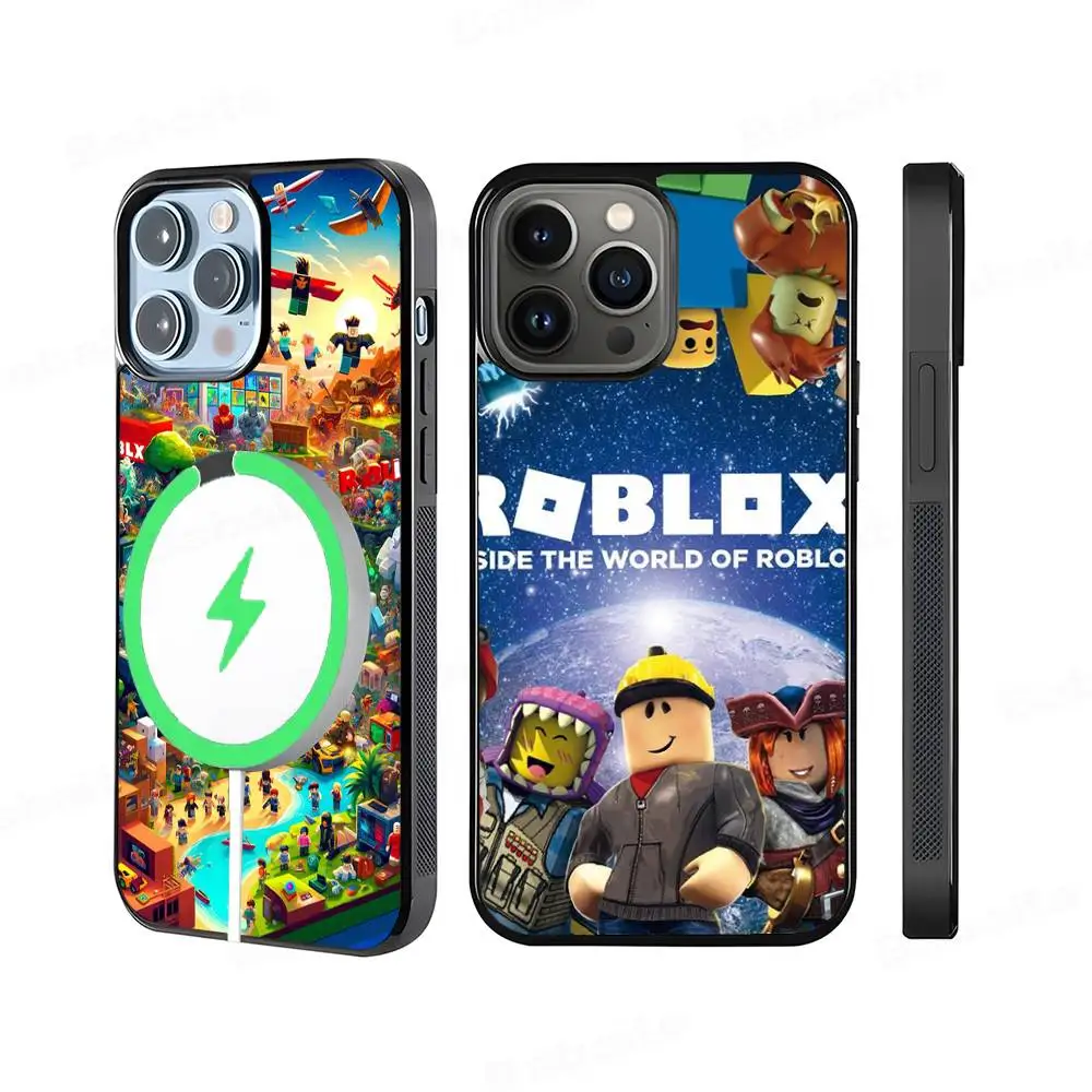 لعبة شعبية R-Roblox حافظة هاتف حافظة مغناطيسية Magsafe حافظة هاتف آيفون 17 Air 16 Pro Max 15 14 13 12