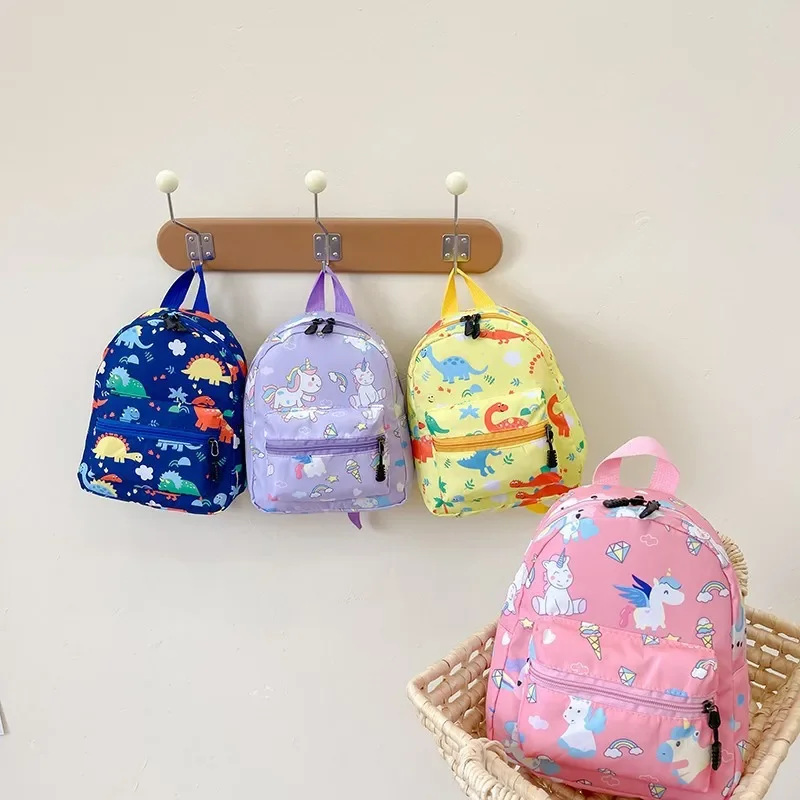 New Children Bag Oxford Cloth Cartoon Dinosaur Pattern Backpack Kindergarten Casual and versatile Baby Schoolbag