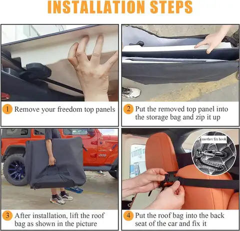 Interior Universal Stowing Tidying Car Seat Back Roll Bar Tool Storage Bag for Suzuki Jimny for Jeep Wrangler Car Accessories 8 best sales jeep jl storage - №7