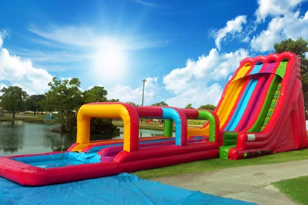 inflatable water slide Trampoline,Large slide Children's inflatable trampoline Naughty castle Small inflatable castle