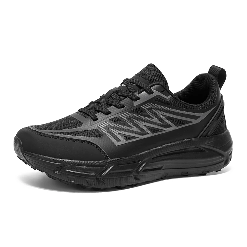 Wide Toe Men Hiking Shoes Unisex Trekking Trail Running Sneakers Retro Lace-Up Men Walking Shoes Outdoor Non-slip Men's Shoes