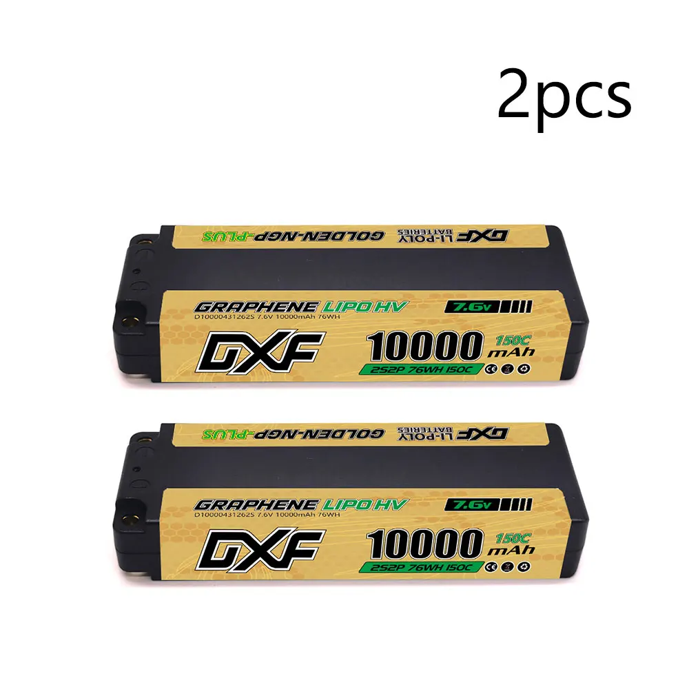 DXF 2S 7,6V 5mm Bullet Graphene 9200mah 8000mah 7200mah 8400mah 10000mah Lipo Batterie Wettbewerb Short-Pack für RC 1/10 Auto