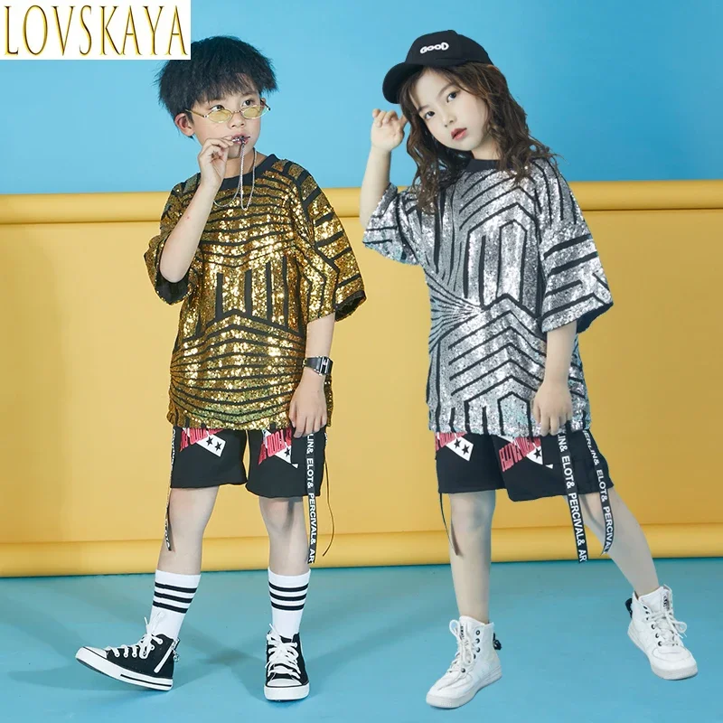 

2014 Children's Hip Hop Street Dance Jazz Dance Performance Clothing Children's Band Clothing Sequin Performance Clothing