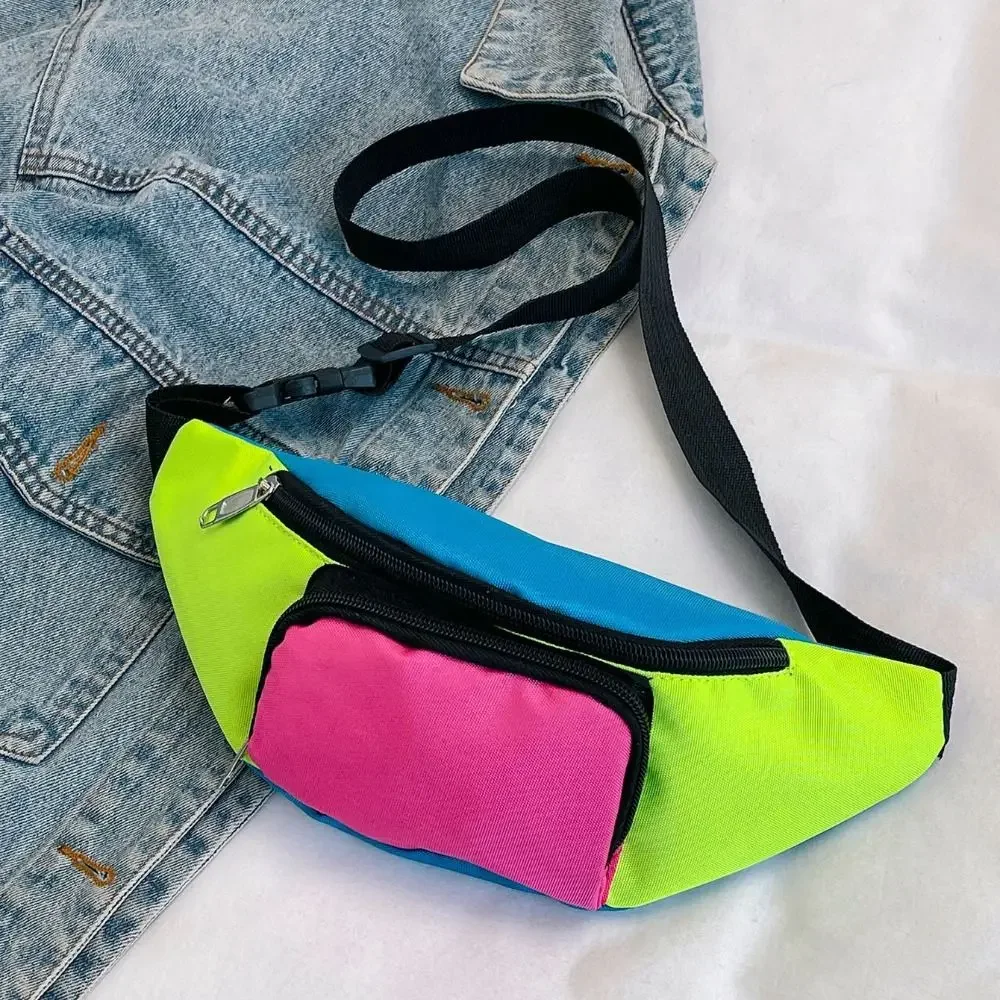 

Casual Oxford Cloth Sports Waist Bag Multicolor Multi-compartment Women's Chest Bags Multifunctional Waist Packs Unisex