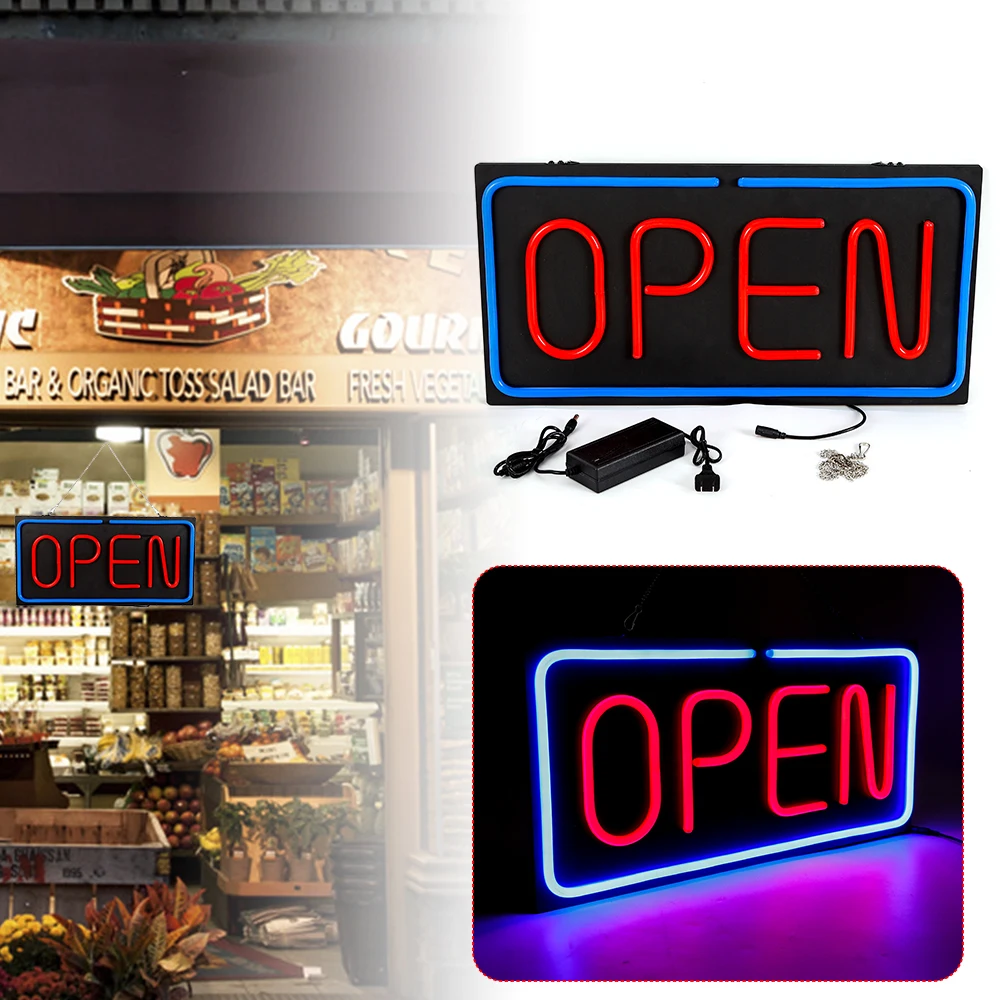 OPEN Neon LED Signs Busines Store Open Neon Sign Light Advertising Light Shopping Neon Decorations Business For Bars Coffee