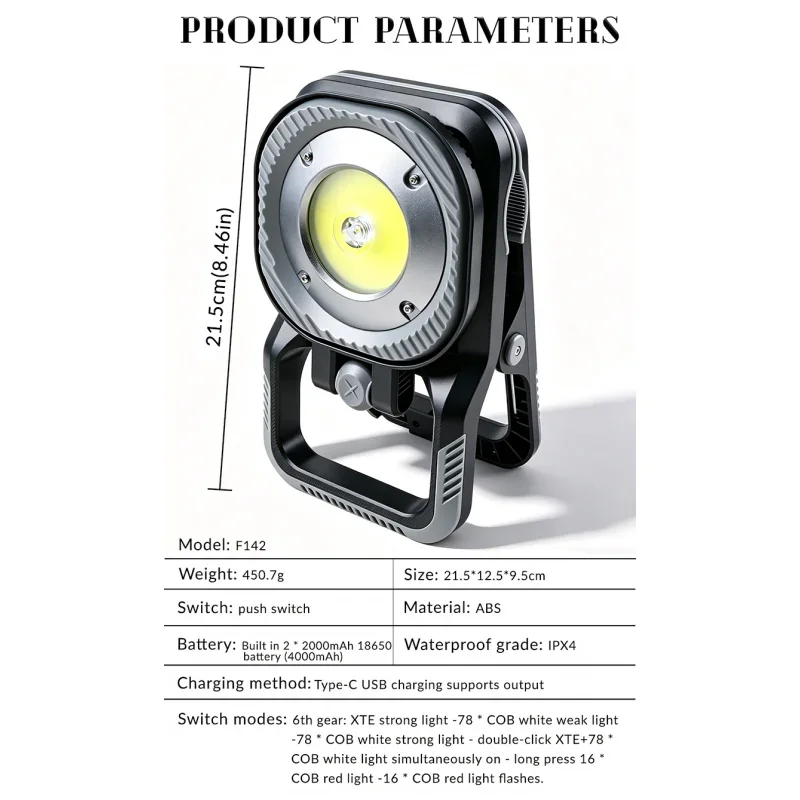 Work Light Machine Repair Auto Repair Repair Light Super Bright Strong Light long life Magnetic Work Light Lighting
