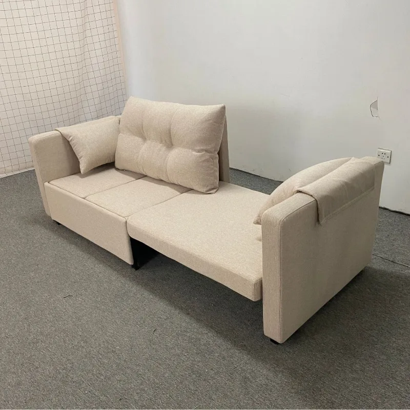 Single sofa bed, folding leave-in technology flannel removable and washable dual-purpose sofa