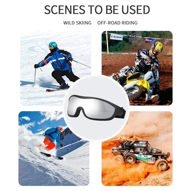 

Motorcycle Electric Bike Riding Goggles with Anti UV Lens Clear & Comfortable Eyewear for Motorbike E bike Cycling