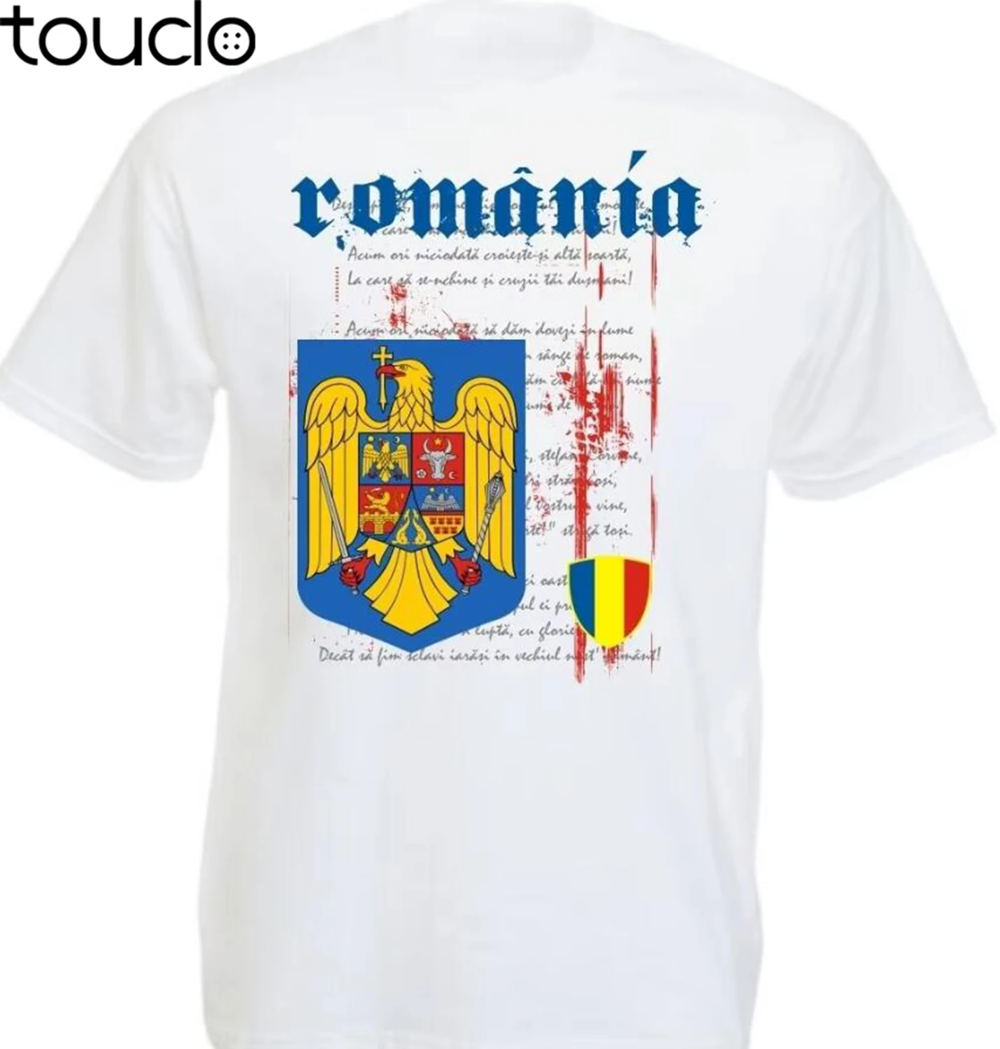 Hot Summer Sale Fashion Rumanien T-Shirt National Soccers Romania T Shirt Men's Footballer 100%cotton Tee Shirt for Men