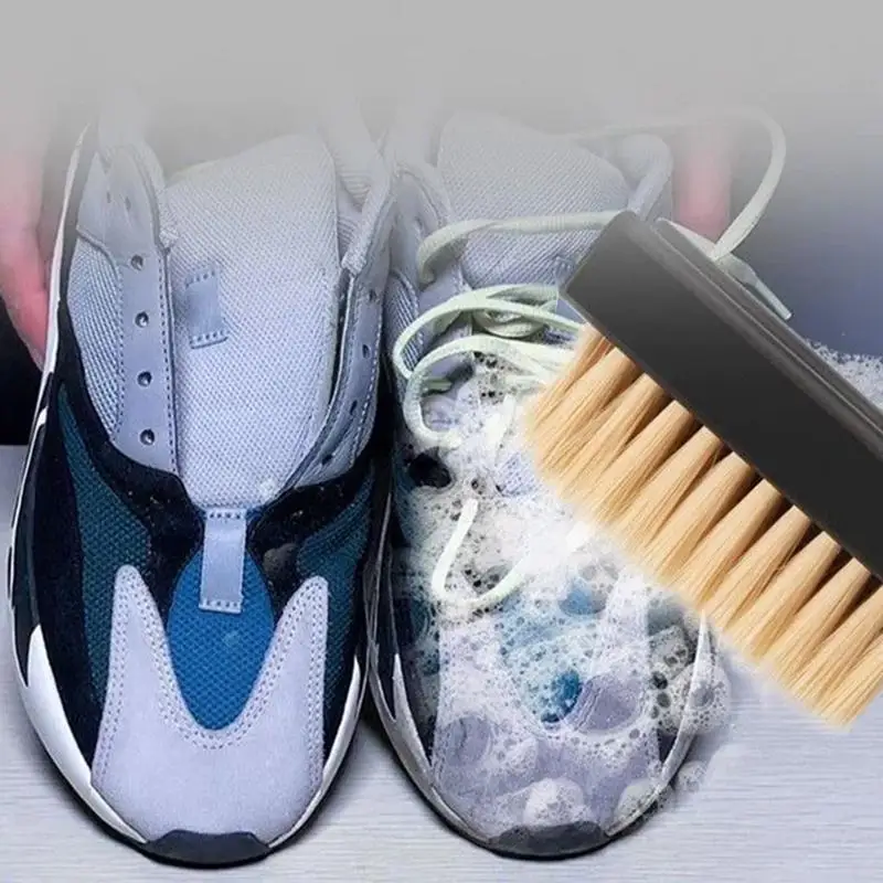 *PV New 1Pair Of Nylon Shoe Brushes, With Soft And Hard Bris