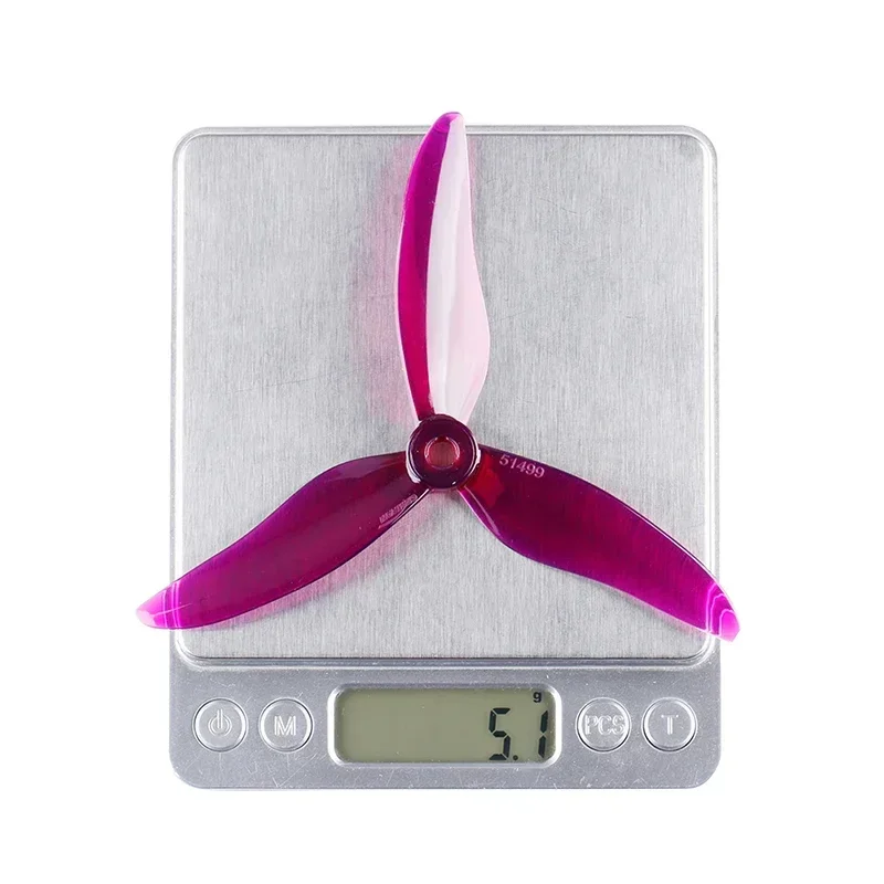 ใบพัด Gemfan Hurricane 51499-3 ขนาด 5 นิ้ว แบบหมุนได้สองทิศทาง สำหรับโดรนแข่ง FPV แบบสามใบพัด ความเร็วสูง (2 คู่)