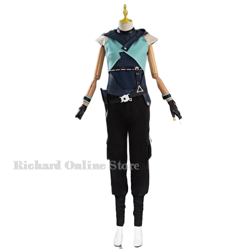 

Jett Game Anime Cosplay Costume Clothes Uniform Cosplay Unisex Performance Dress Battle Dress Halloween Party Woman Jett