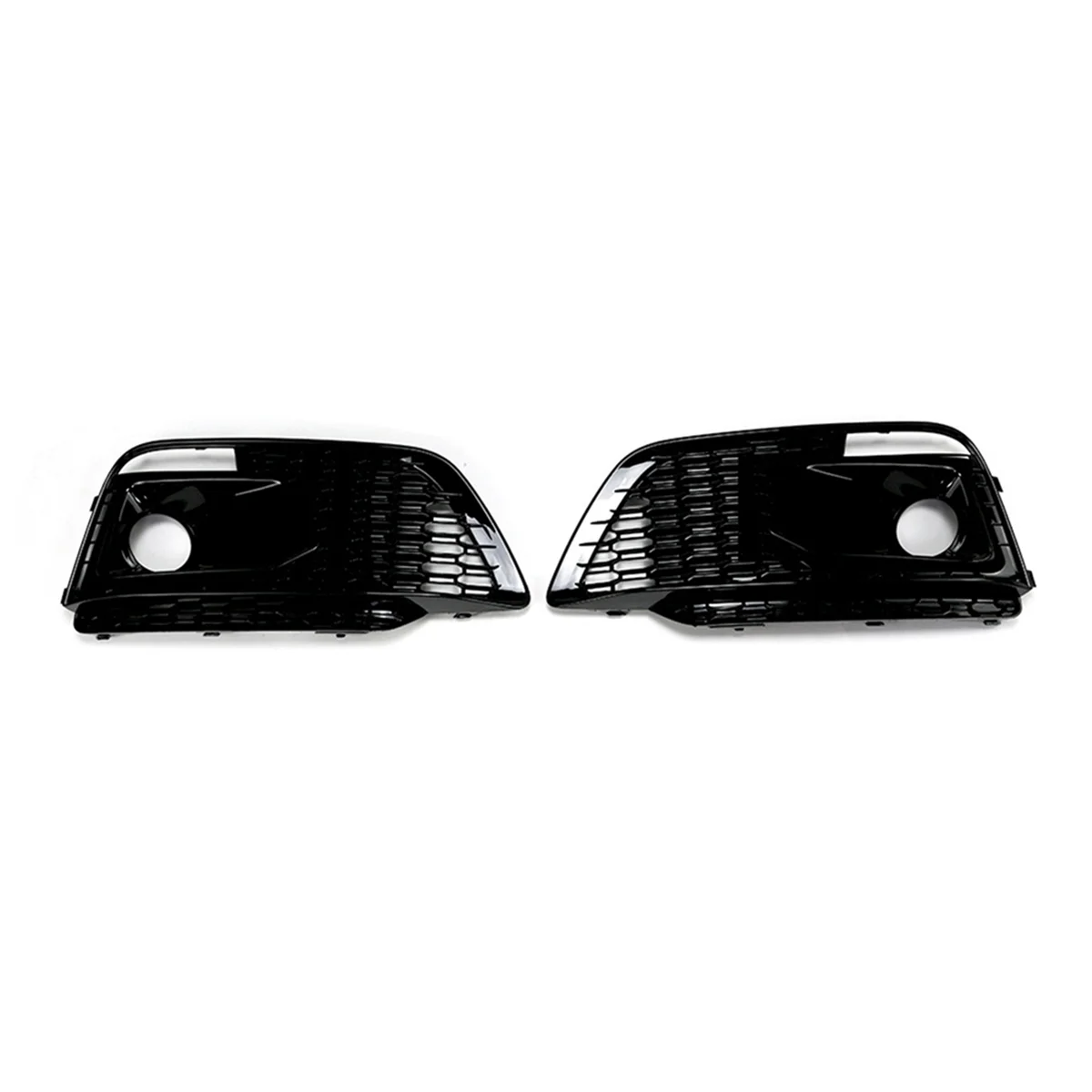 Black Car Front Bumper Grille Fog Lamp Light Cover Grille for Audi Q5L 2018-2020 RSQ5 Style