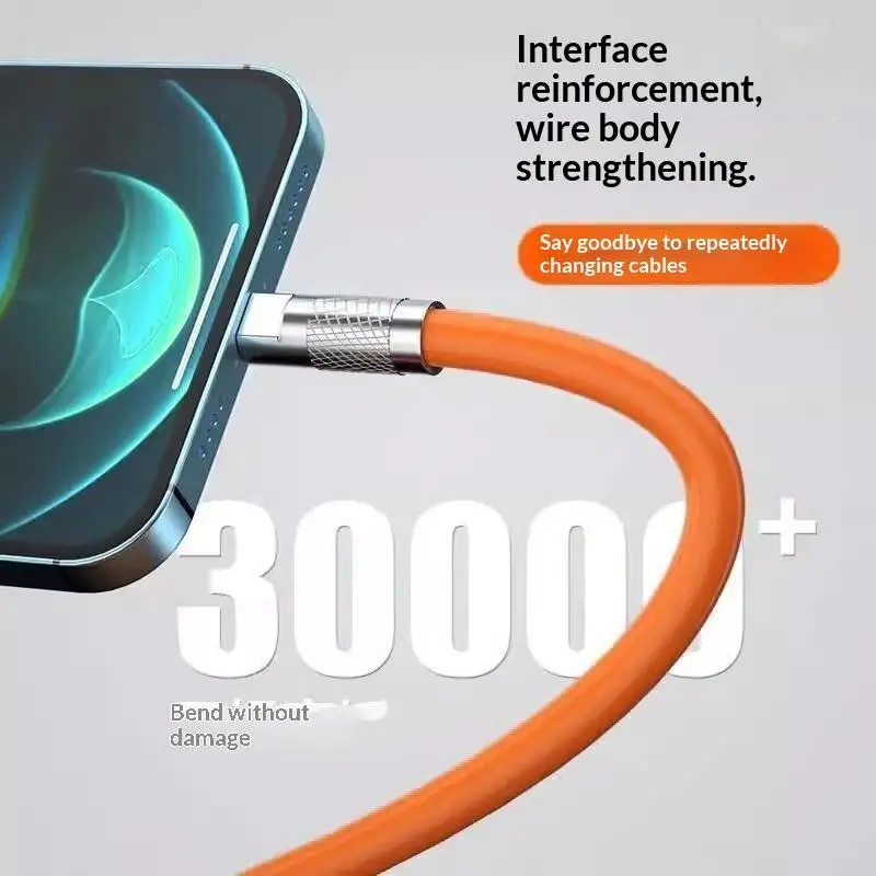120W USB Cable Fast Charging For Smartphone 1 Meter /2 Meters Type-C Data Cable〔CCA12〕