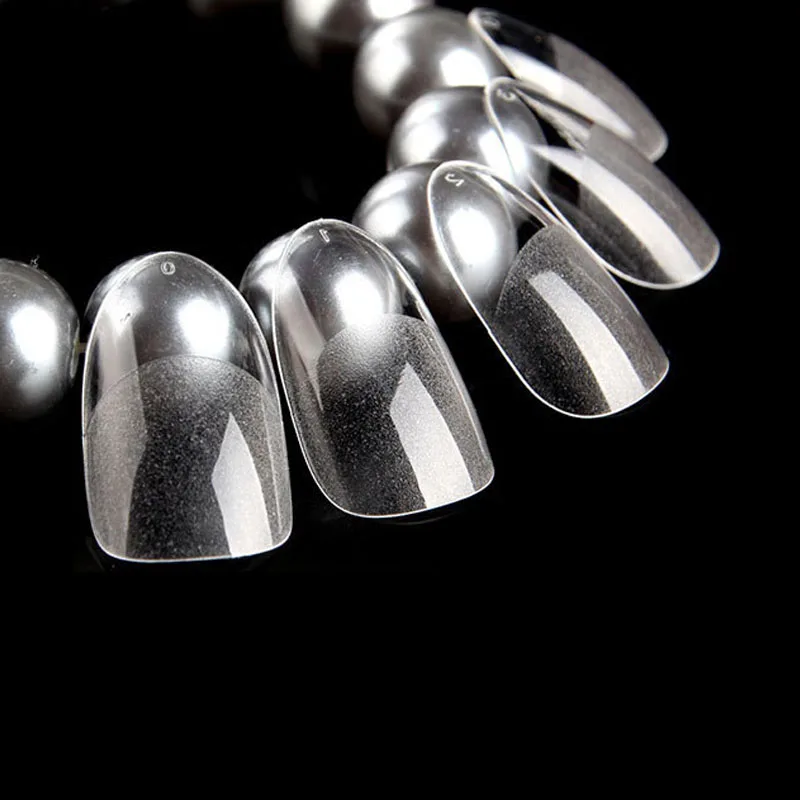 เล็บปลอมทรงอัลมอนด์สั้น 120 ชิ้น แบบติดเอง ระบบต่อเล็บแบบเจล ครอบคลุมเต็มเล็บ ทรงฝรั่งเศส แบบแคปซูล กดติด