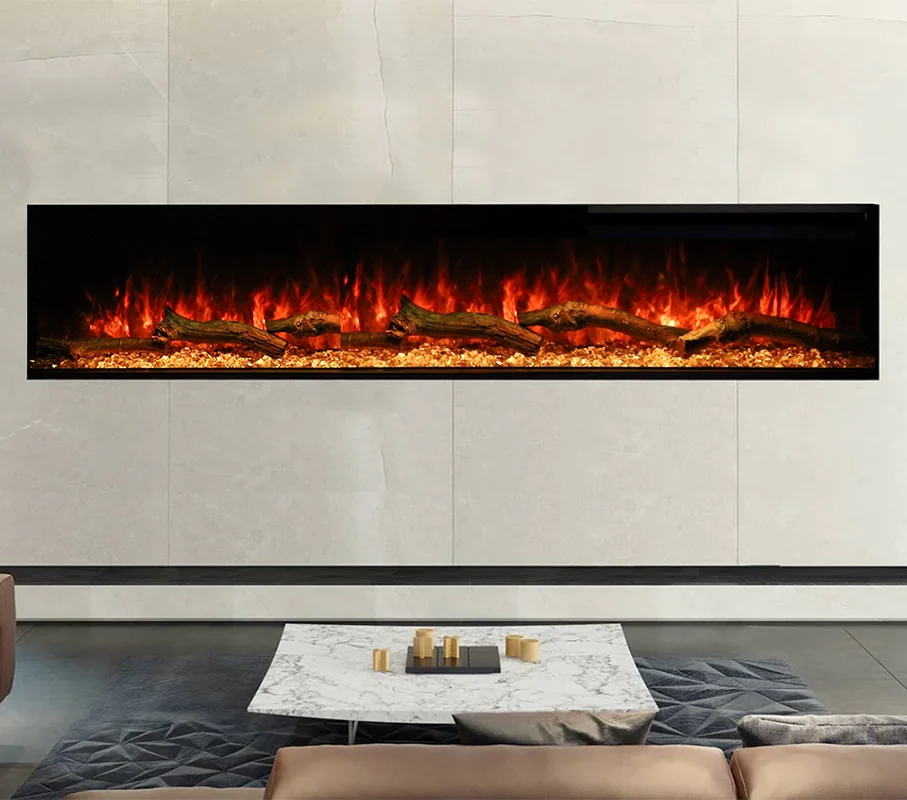 Popular Modern 3 Sided View Electric Fireplaces Heater ,7 COLORS Flames,insert 750w/1500w Heater 40/50/60/70 Inch Fireplace