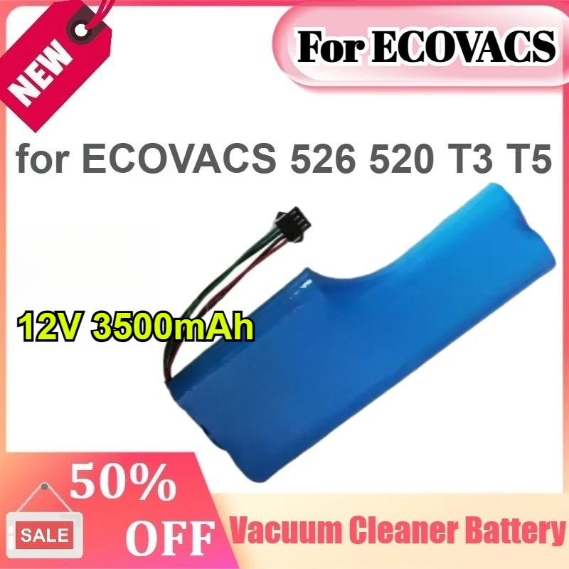 

Аккумуляторная батарея 12В 3500мАч для роботов-пылесосов Ecovacs 526, 520, T3, T5