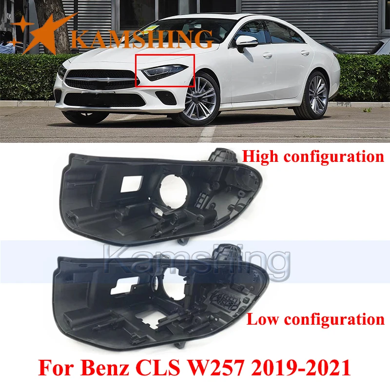 

CAPQX Front Bumper Headlight Base Cover For Benz CLS W257 2019-2021 Head Light Back Lid Head Lamp Rear Shell