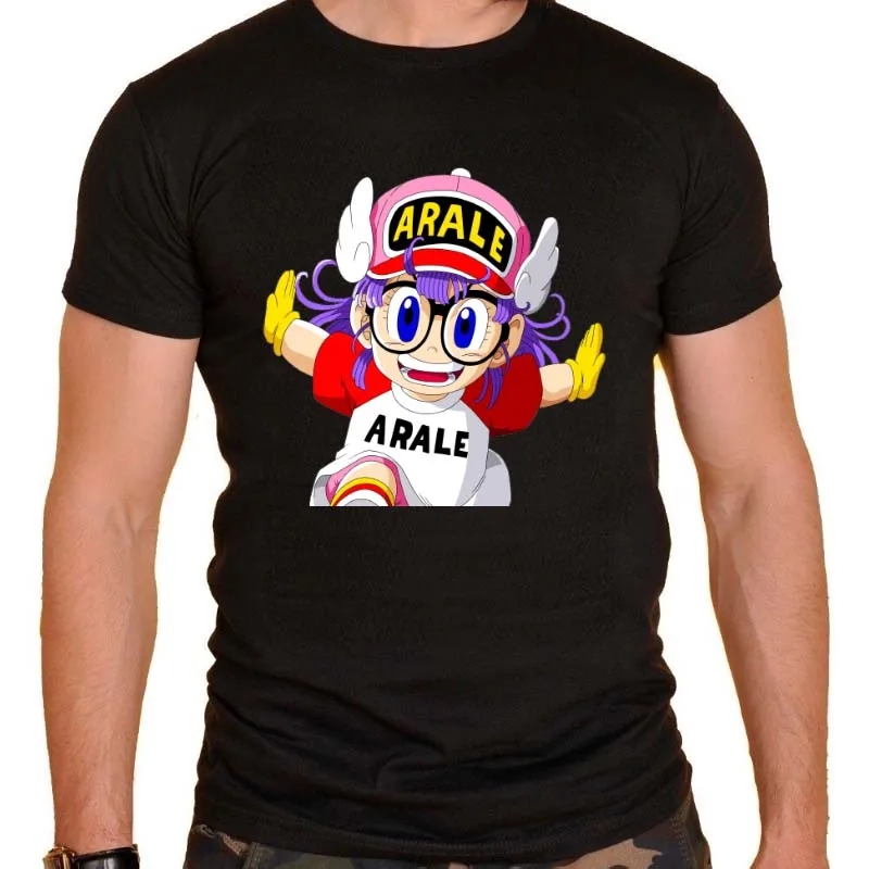 Fashion  Arale T-shirt Printed  Dr Slump Anime Cotton Dr Slump Toriyama Anime Manga 80s90s Cute Robot T-Shirt Women men Clothing