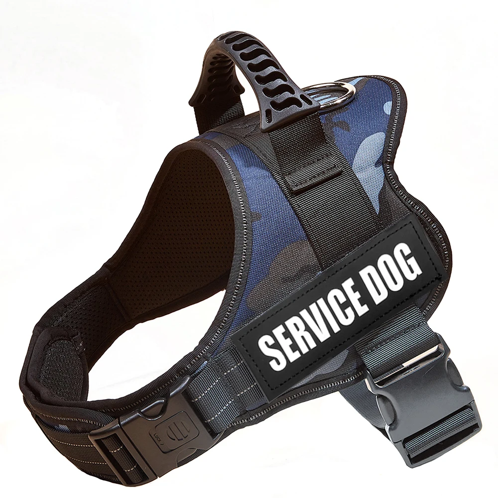 

Outdoor Walking Dog Harness Blue Camo Style For Small Medium And Large Dogs Adjustable Reflective Pet Seat Belts Puppy Chihuahua