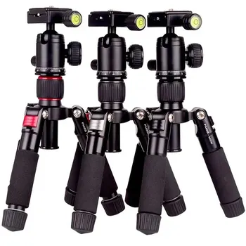 FM5S 휴대용 경량 여행 스탠드, 카메라 DSLR SLR용 360 도 볼 헤드가 있는 미니 삼각대, 탁상 비디오
