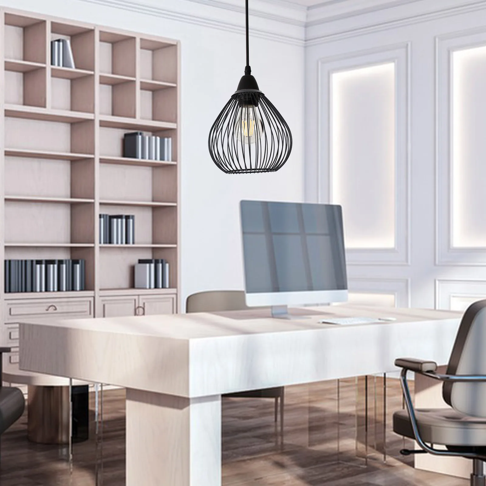 

Retro Iron Lamp Shade Metal Hanging Light Cover For Pendant Ceiling Lamp Decorative Mesh Shade Vintage Industrial Black