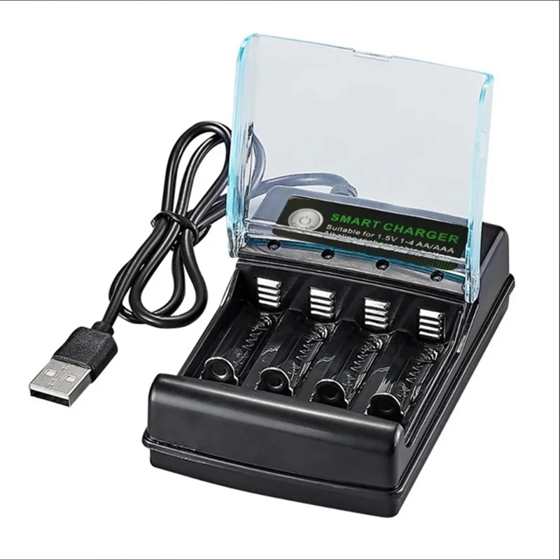4 Slots Smart USB Battery Charger for Rechargeable Battery AA AAA AAAA 1.5V Alkaline 14500 10440 16340 10440 3.2V Charge-DTB3 view 5