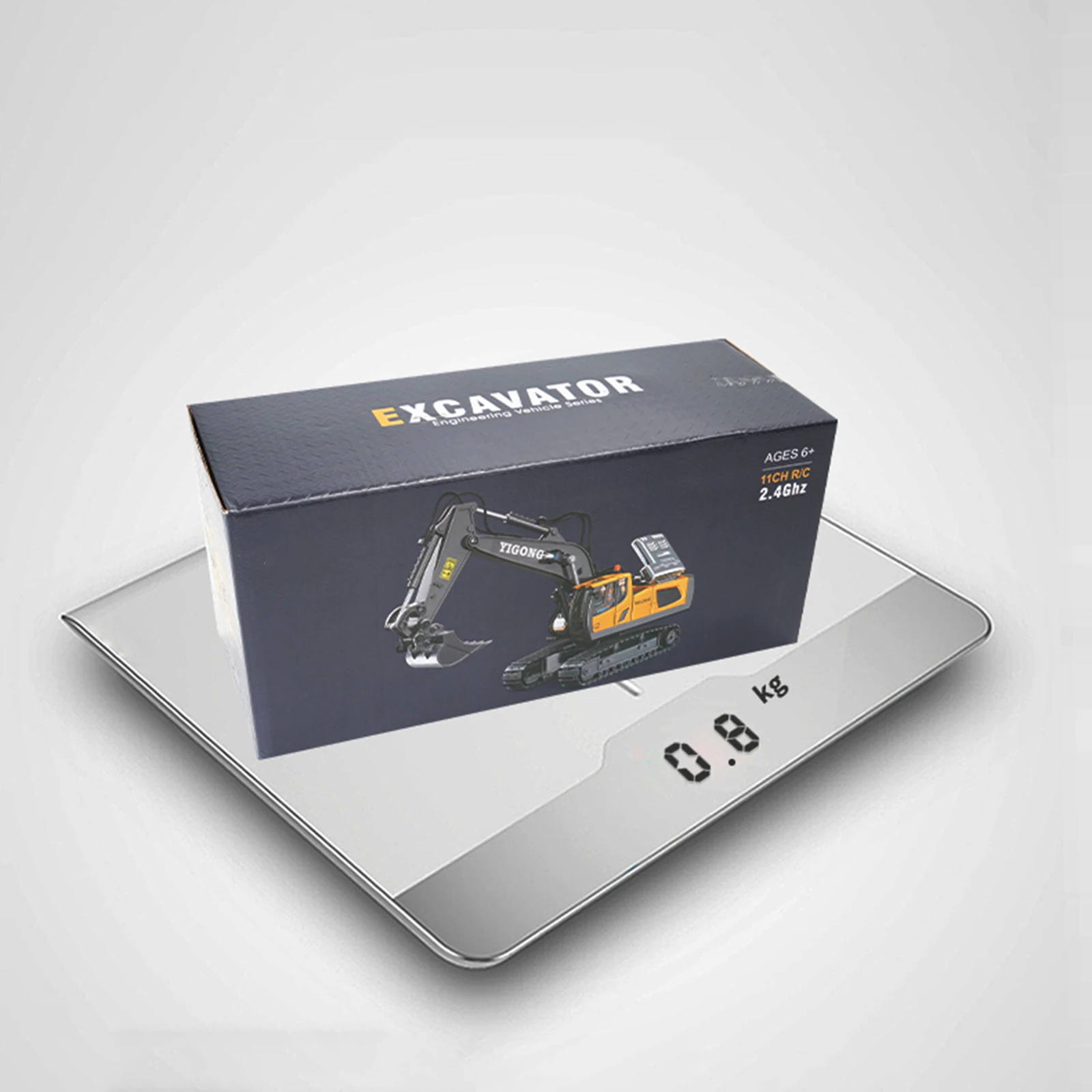 1/20 11CH الزاحف 2.4G البناء اللاسلكي RC سيارات لعبة التحكم عن بعد حفارة أطفال الأطفال هدايا عيد ميلاد