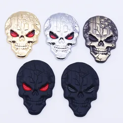 3D Metal Devil Skull Car Emblem Sticker Chrome Auto Badge Sticker Bumper Decal for Car SUV Truck Motorcycle