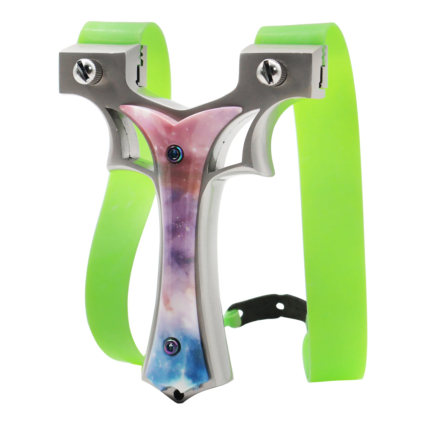 

High Quality Colorful Starry Sky Zinc Alloy Slingshot OTT Professional Shooting Slingshot Outdoor Hunting Shooting Slingshot