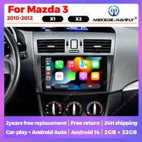 Autoradio para Mazda 3 II para Mazda3 BL 2010-2012 Android 14 Radio de coche reproductor Multimedia unidad principal inalámbrica Carplay Android Auto