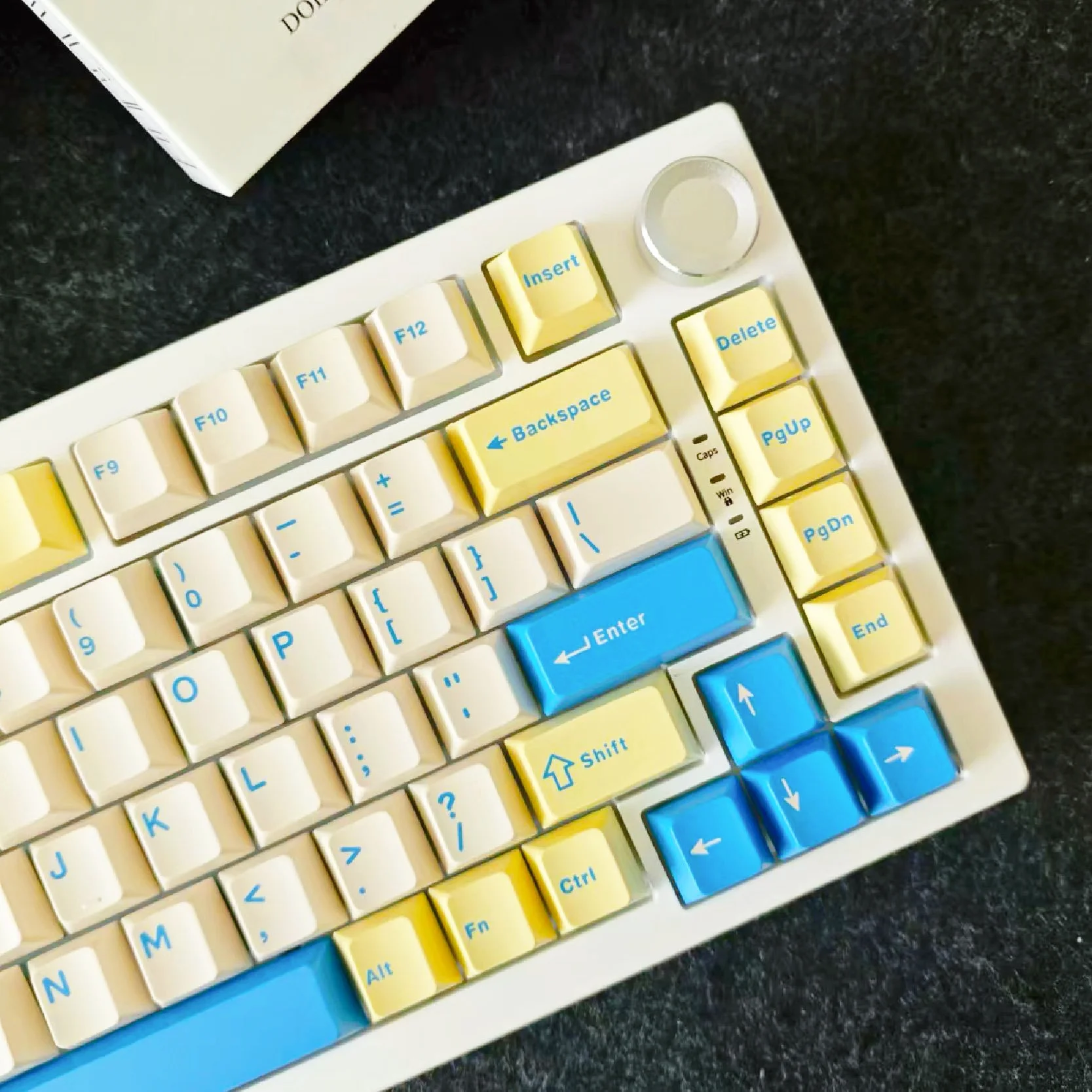 128 Tasten Gelb Blau Double Shot PBT Tastenkappen Cherry Profile Tastatur Tastenkappen für Gateron MX Switches mechanische Tastatur