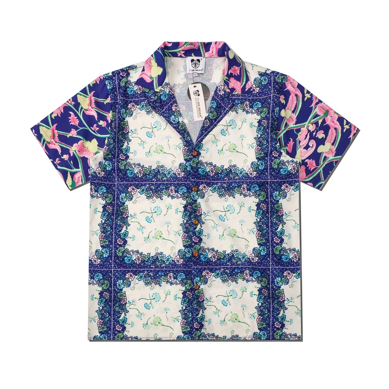 Y2K-camisas a cuadros de manga corta Vintage Para Hombre, novedad de verano, camisa informal de gran tamaño Para playa hawaiana, Playeras Para Hombres
