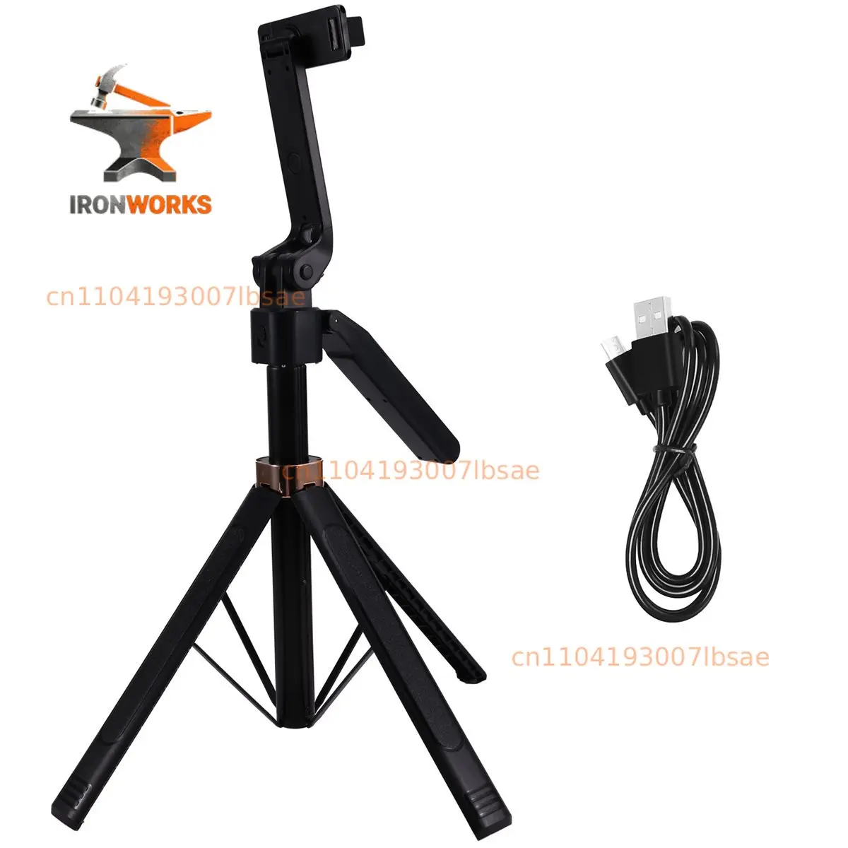 Telescopic Portable Tripod Stable Base Selfie   Adjustable Height 360° Rotation Live Streaming Stand with Fill Light