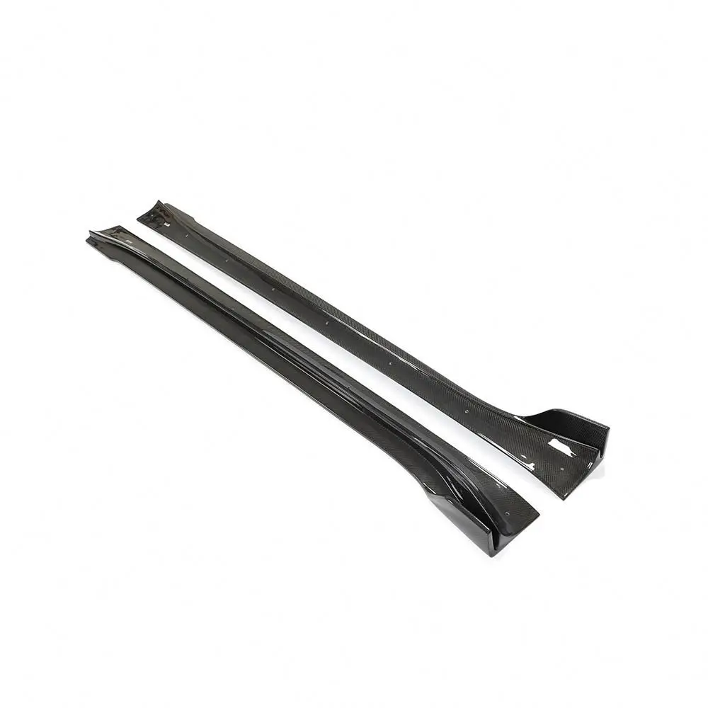 Carbon Fiber Side Skirt Extensions for Tesla Model Y Sport Utility 4-Door 2019-2021