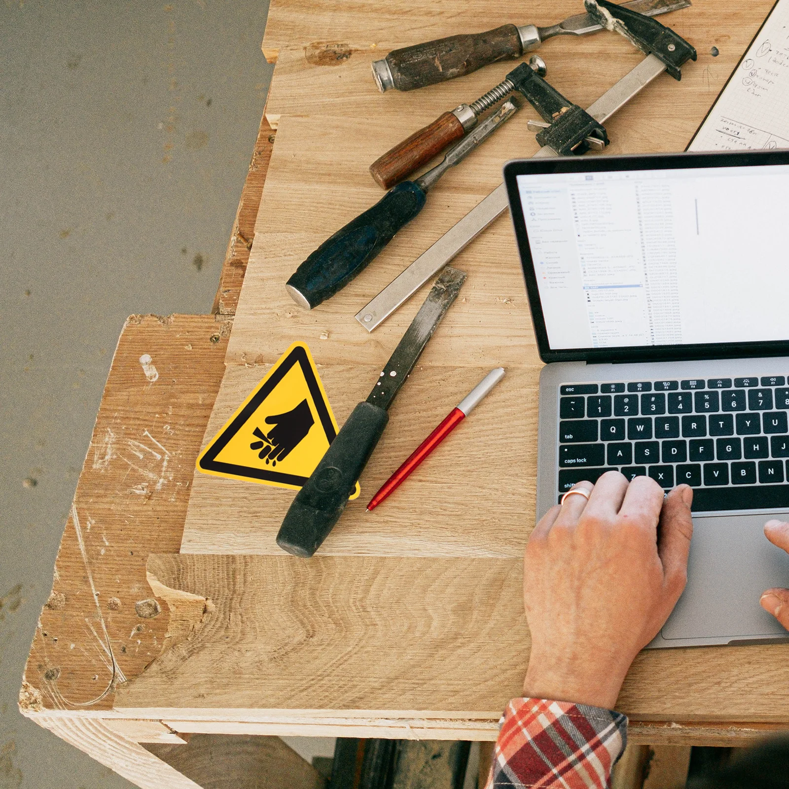 3 Pcs Anti-cutting Sticker Self Adhesive Warning Sign Safety Stickers for Adults Signs Aldult Caution