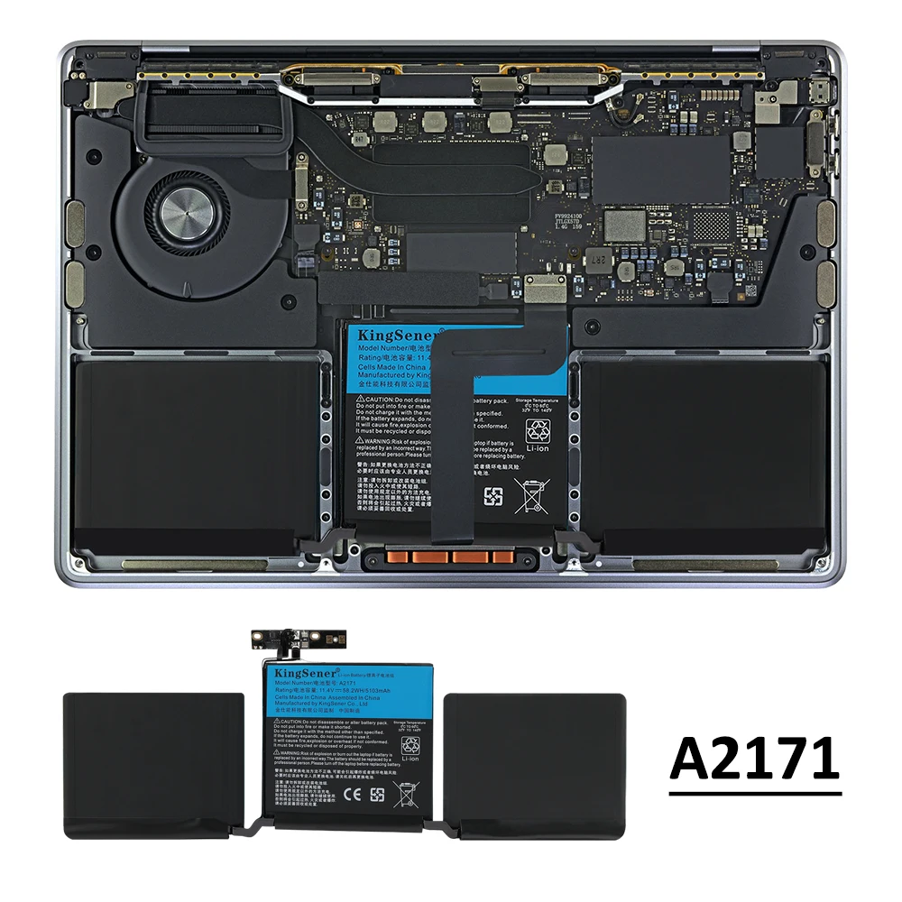 KingSener A2171 Laptop-Akku für Apple MacBook Pro Retina 13,3'' A2159 Baujahr 2019 für Macbook 13'' A2289 A2338 Baujahr 2019 2020 – Detail 6