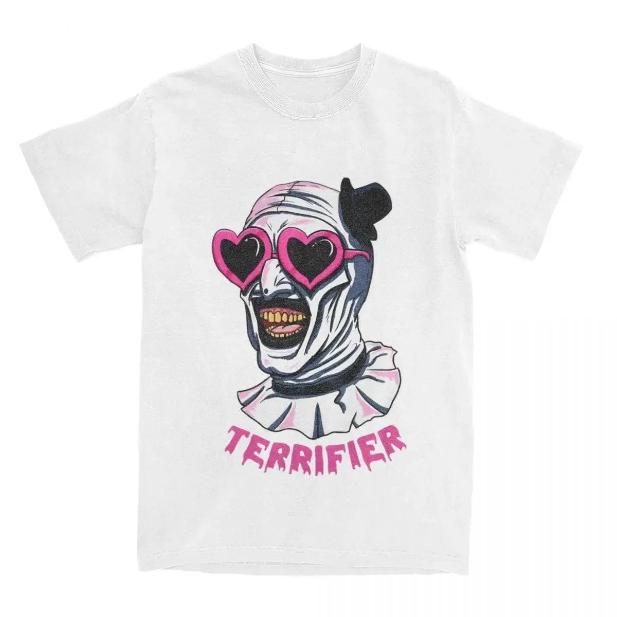 Terrifier Art Clown Heart Glasses T-Shirt Fashion T-Shirt Short Sleeve Round Neck T-Shirt Gift Idea Clothing Women's Clothing