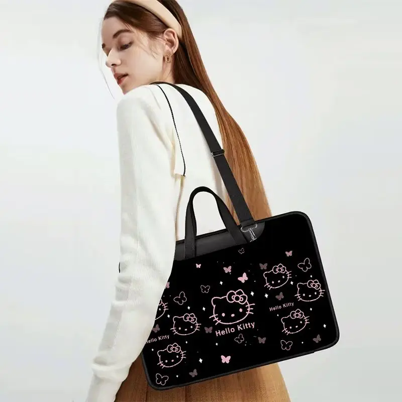 Kawaii Hello Kitty Sanrio Student Cartoon Leuke Computer Opbergtas Platte Plaat Beschermhoes Notebook Handtas Cadeau voor meisjes