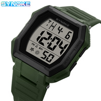 SYNOKE Watch Outdoor Sports Multifunctional Waterproof Shock Resistant Large Screen Display Luminous New Digital Watch For Men