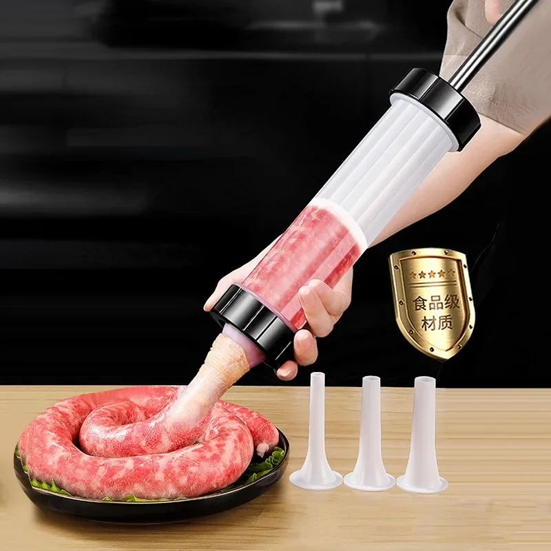 

Hand push enema machine manual household plastic enema machine large sausage making hand push kitchen tool filling Meat tools