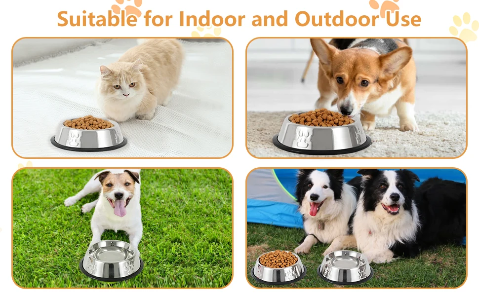small stainless steel cat bowls