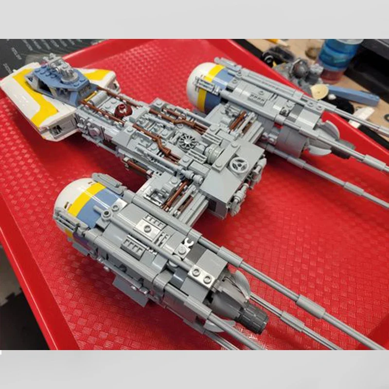 1478pcs MOC Space War Series Y Wing Bomber Militaire wapens Creatieve Expert Filmideeën Bouwsteen voor collectie