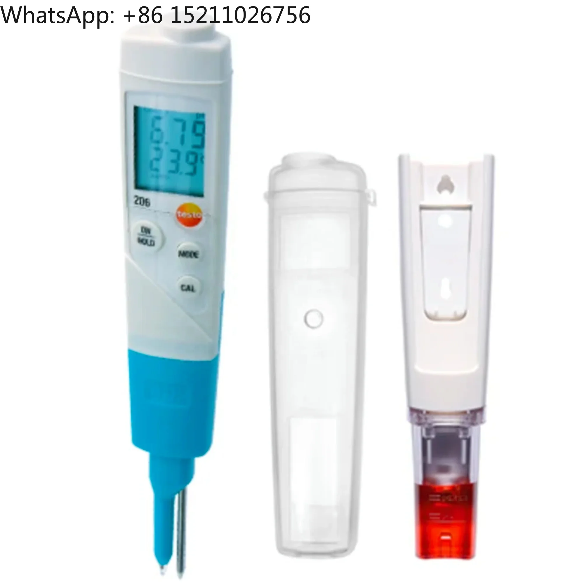 testo 206-pH2 pocket size digital PH meter for semi-solid, cheese, fruit, pen type digital ph meter testo 0563 2062