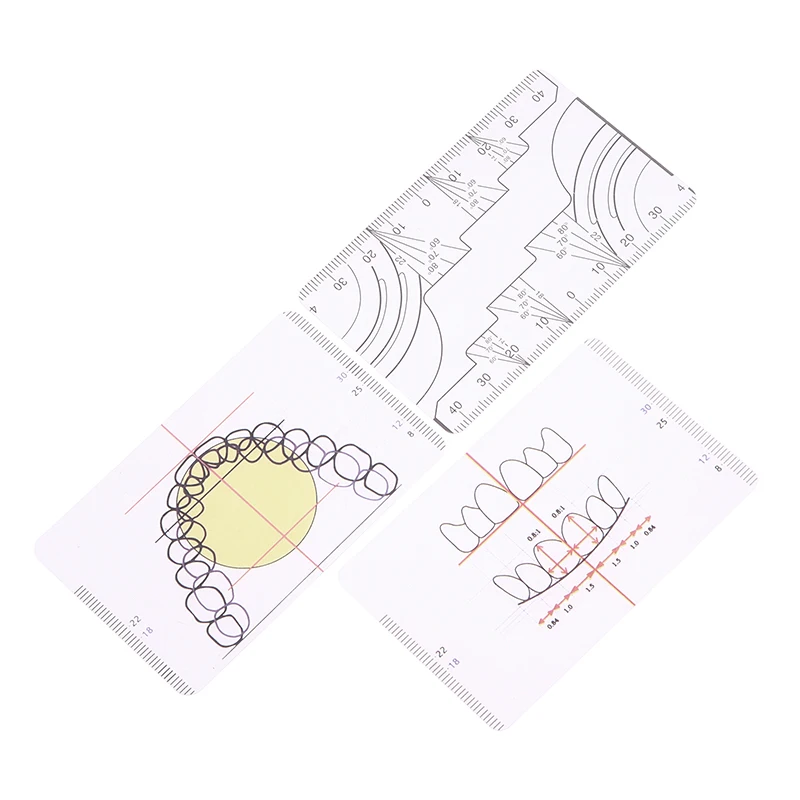 1pc Dental Ruler Guide Plate for Precise Denture Teeth Arrangement Orthodontic Lab Equipment Multifunctional Dental Tools