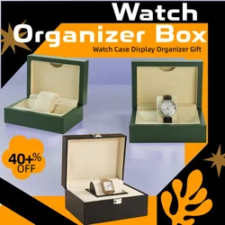 Watch Display Case Home Decoration Wooden Portable Watch Cushion Shop Display Dustproof for Women Men Necklaces Birthday Gifts