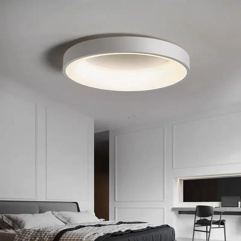 Round Rqaure Ceiling Lamp Romantic Modern LED Bedroom Lamp Study Balcony Living Dining Room Home Decor Light Luster Fixtures