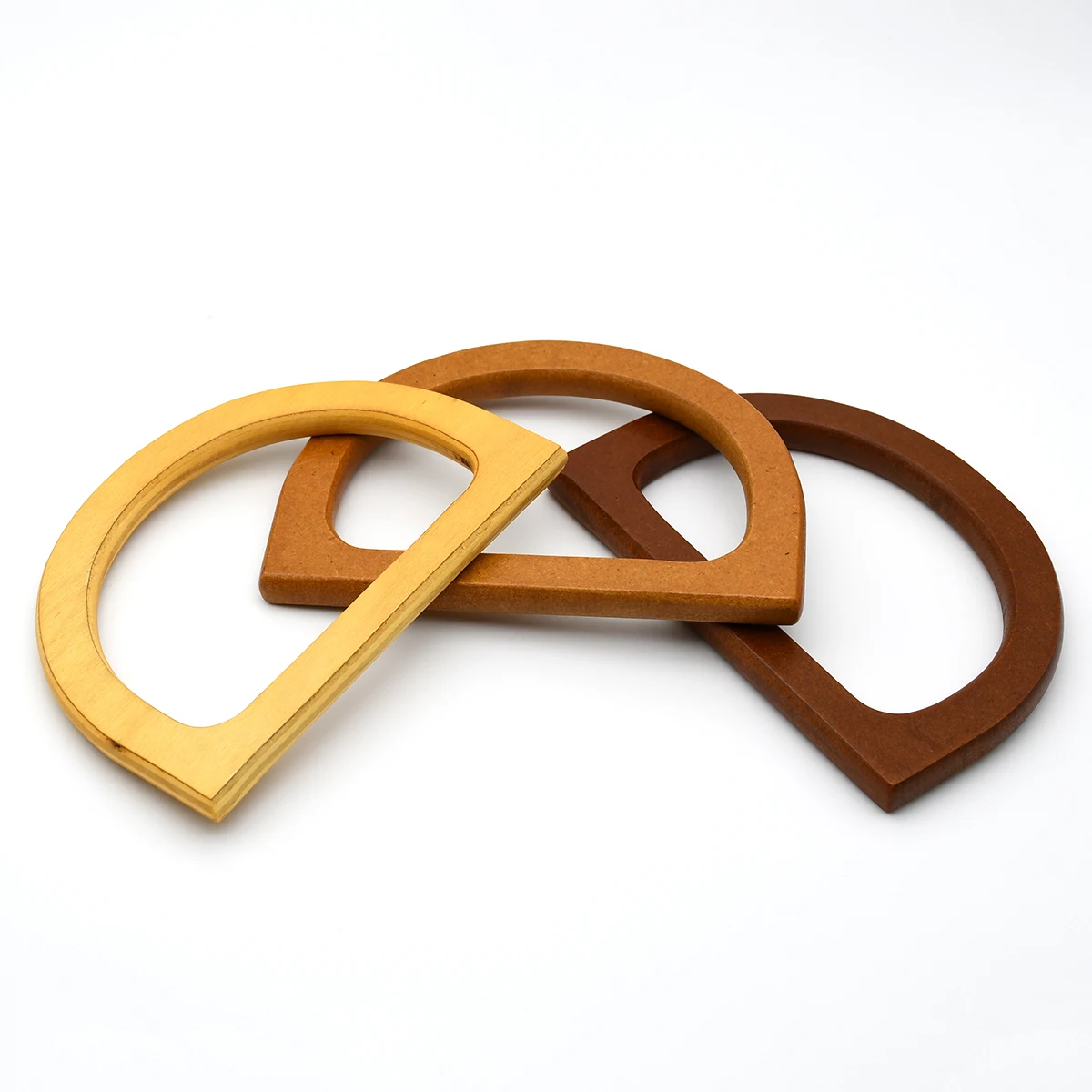12mm Bag Handle Wooden D ring Handbag Purse Frame Replacement DIY Bag Making Parts Accessories image 2
