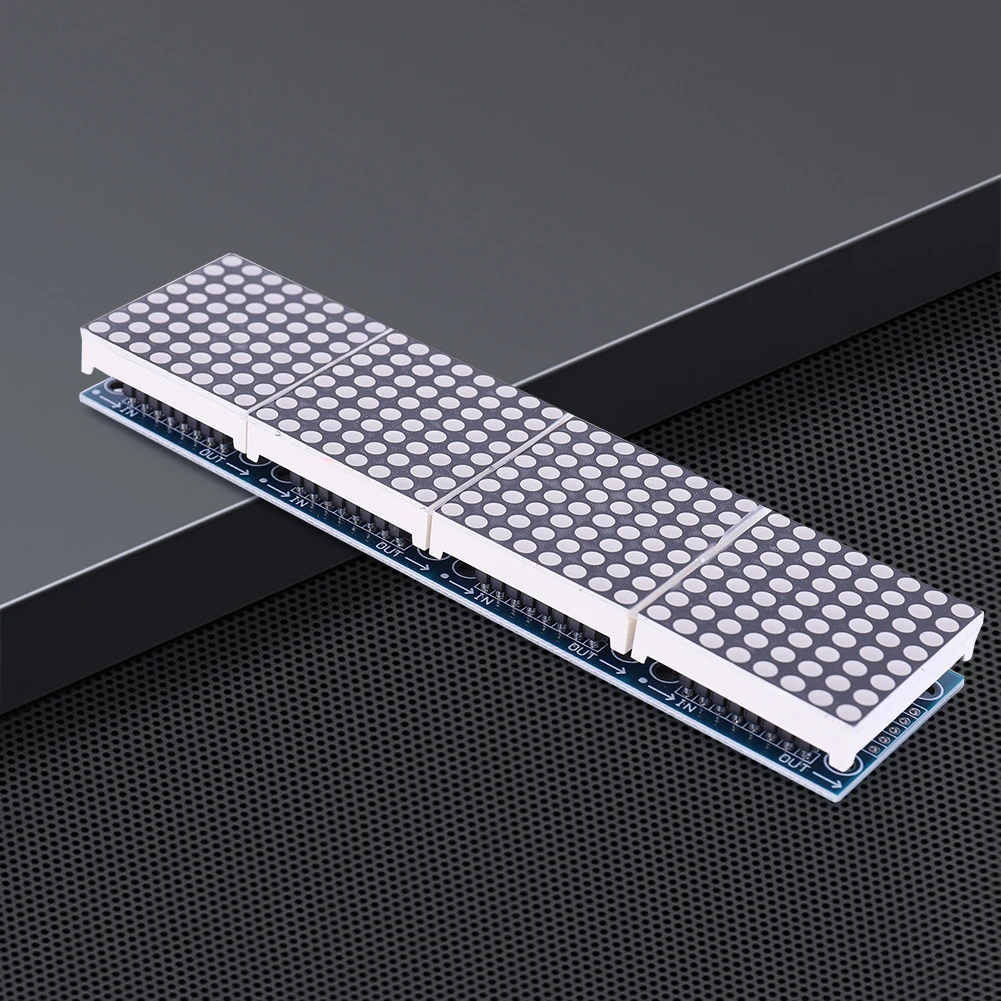 4 IN 1 Display Dot Matrix Module  Control Single Chip Microcomputer Module 32x8 Single-Chip Control LED Module