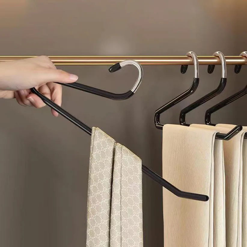 10/20PCS Metal Pants Hanger Pants Organizer Clothes Closet Trouser Rack Storage，35CM Dip Molding Stainless Steel Drying Rack